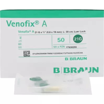 VENOFIX Una banda per venipuntura 21 G 0,8x19mm 30cm verde, 1 pz