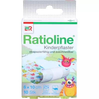 RATIOLINE Gesso per bambini, tagliabile 6 cmx1 m, 10 pezzi