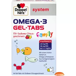 DOPPELHERZ Omega-3 Gel-Tabs famiglia Erdb.Cit.system, 60 pz