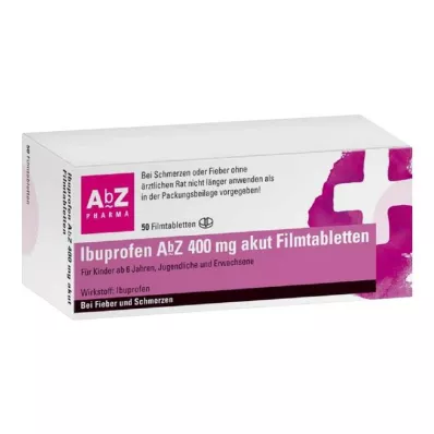 Ibuprofene AbZ 400 mg compresse rivestite con film acute, 50 pz Ibuprofene AbZ 400 mg compresse rivestite con film acute, 50 pz
