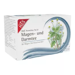 H&amp;S Bustina filtro di tè per stomaco e intestino, 20X2,0 g