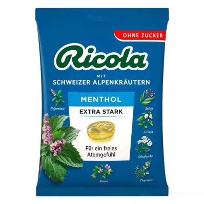 Busta di caramelle extra forti al mentolo Ricola senza zucchero, 75 g Busta di caramelle extra forti al mentolo Ricola senza zucchero, 75 g