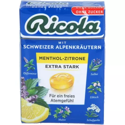RICOLA o.Z.Box Caramelle al mentolo e limone extra forti, 50 g