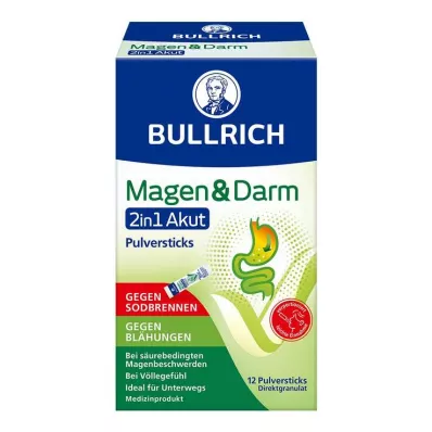 Bullrich Stomach &amp; Intestinal 2in1 Acute Powder Sticks, 12 pz