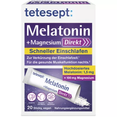 TETESEPT Melatonina + Magnesio Direct Sticks, 20 pz
