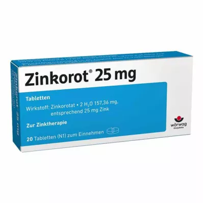 Zinkorot 25 mg compresse di zinco ad alto dosaggio, 20 pz