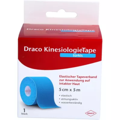 DRACO KINESIOLOGIETAPE 5 cmx5 m turchese, 1 pz