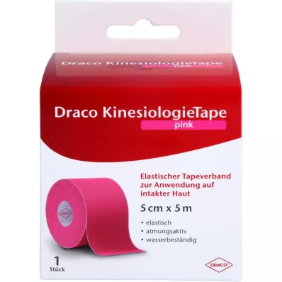 DRACO KINESIOLOGIETAPE 5 cmx5 m rosa, 1 pz