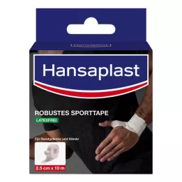 HANSAPLAST Nastro sportivo robusto 2,5 cm x 10 m bianco, 1 pz