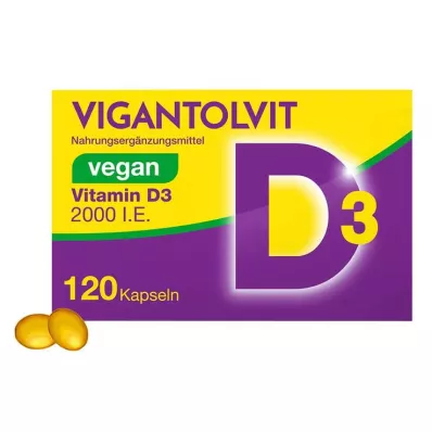 Vigantolvit 2000 UI vitamina D3 capsule molli vegane, 120 pezzi