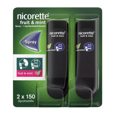 Nicorette Fruit & Menta Spray 1 mg/spray Nfc, 2 pz Nicorette Fruit & Menta Spray 1 mg/spray Nfc, 2 pz