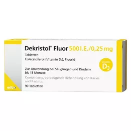 DEKRISTOL Fluoro 500 U.I. /0,25 mg compresse, 90 pz