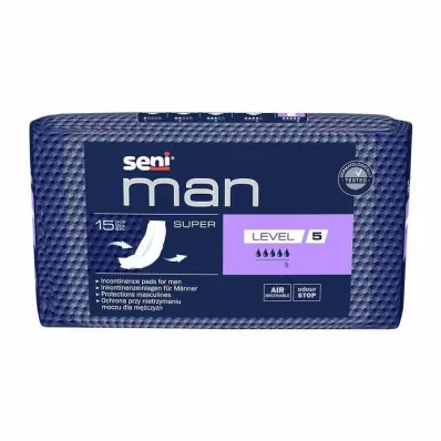 Assorbente per incontinenza Seni® Man super livello 5, 15 pz Assorbente per incontinenza Seni® Man super livello 5, 15 pz