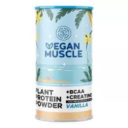 VEGAN MUSCLE Proteine in polvere+creatina alla vaniglia, 600 g