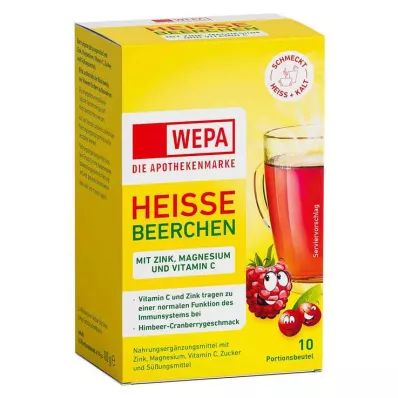 Bacche piccanti Wepa + vitamina C + zinco + magnesio in polvere, 10X10 g