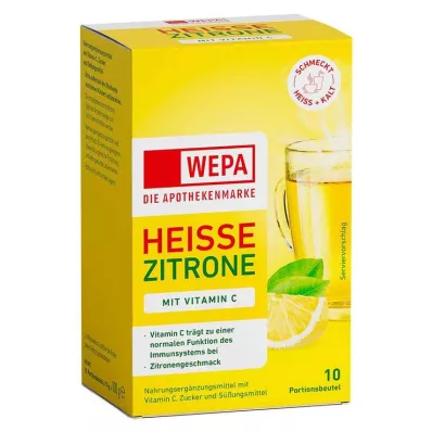 Wepa limone caldo + polvere di vitamina C, 10X10 g Wepa limone caldo + polvere di vitamina C, 10X10 g