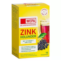 WEPA Sambuco+Vit.C+Zinco in polvere senza zucchero, 10X10 g