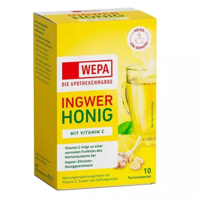 Wepa Zenzero + Miele + Vitamina C in Polvere, 10X10 g Wepa Zenzero + Miele + Vitamina C in Polvere, 10X10 g