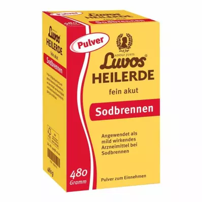 Polvere fine di argilla curativa Luvos per bruciore di stomaco acuto, 480 g