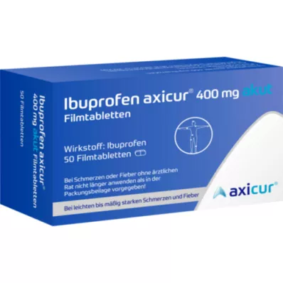 IBUPROFEN axicur 400 mg compresse acute rivestite con film, 50 pz