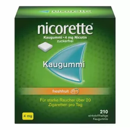 NICORETTE Gomma da masticare 4 mg al frutto fresco, 210 pezzi