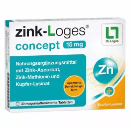 ZINK-LOGES concetto 15 mg compresse rivestite con enterici, 30 pz
