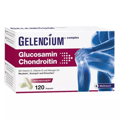 Gelencium Glucosamina Condroitina ad alto dosaggio con capsule di vitamina C, 120 pezzi