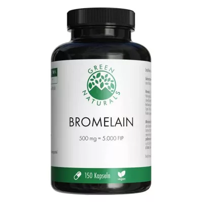 Green Naturals Bromelina 500 mg vegana con 5000 Fip, 150 pz Green Naturals Bromelina 500 mg vegana con 5000 Fip, 150 pz