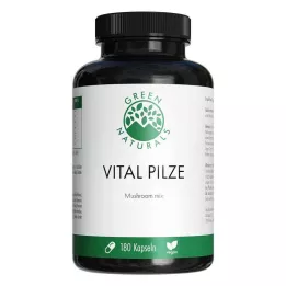 GREEN NATURALS Vital Mushrooms Cordyceps Reishi vegan, 180 pezzi