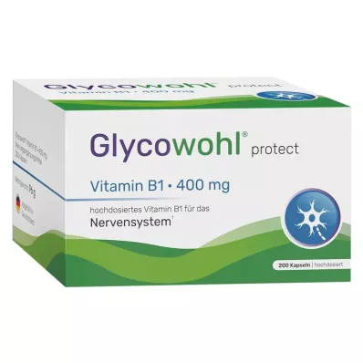 GLYCOWOHL Vitamina B1 Tiamina 400 mg capsule ad alto dosaggio, 200 pz